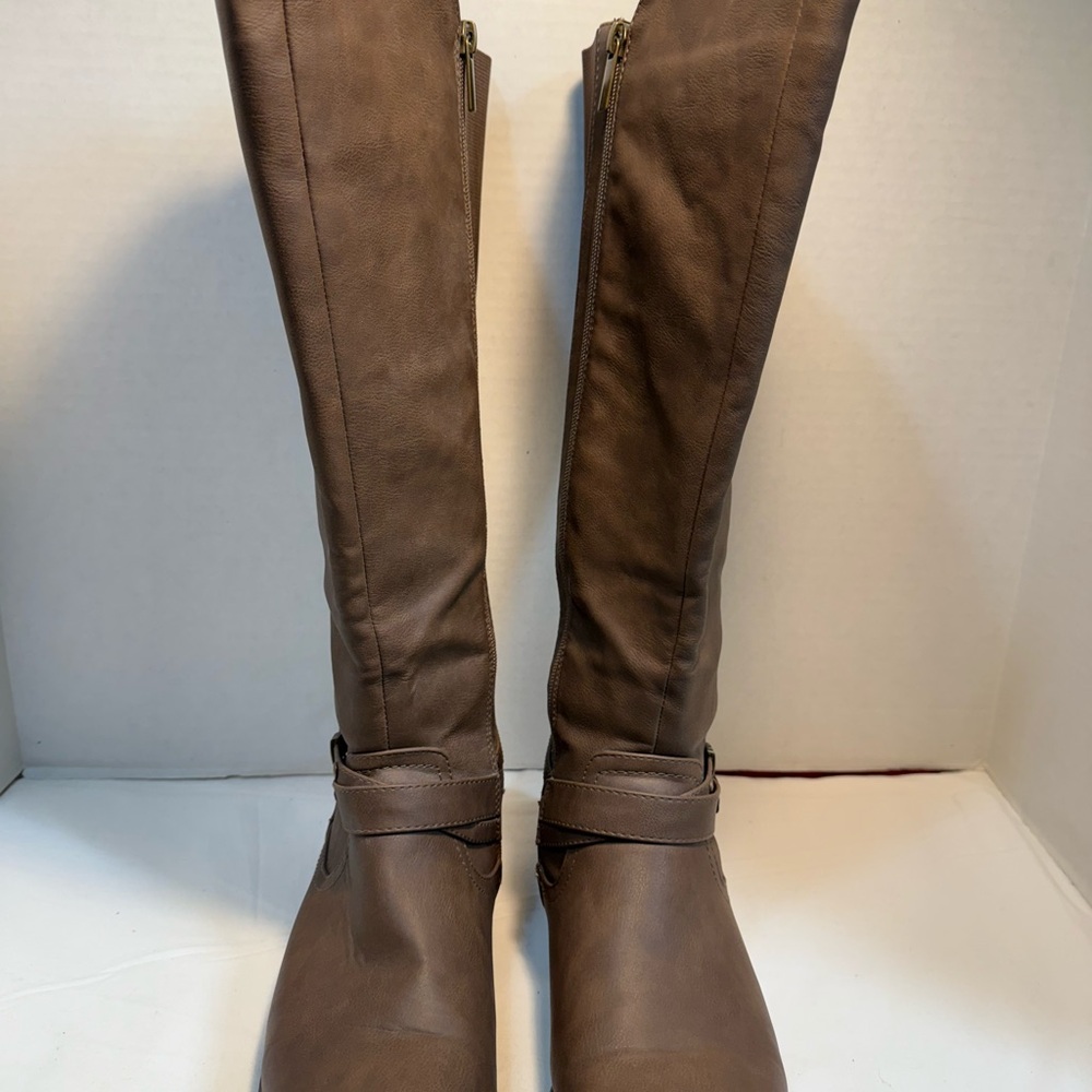 Woman Within Wide Calf Brown Heeled Boots